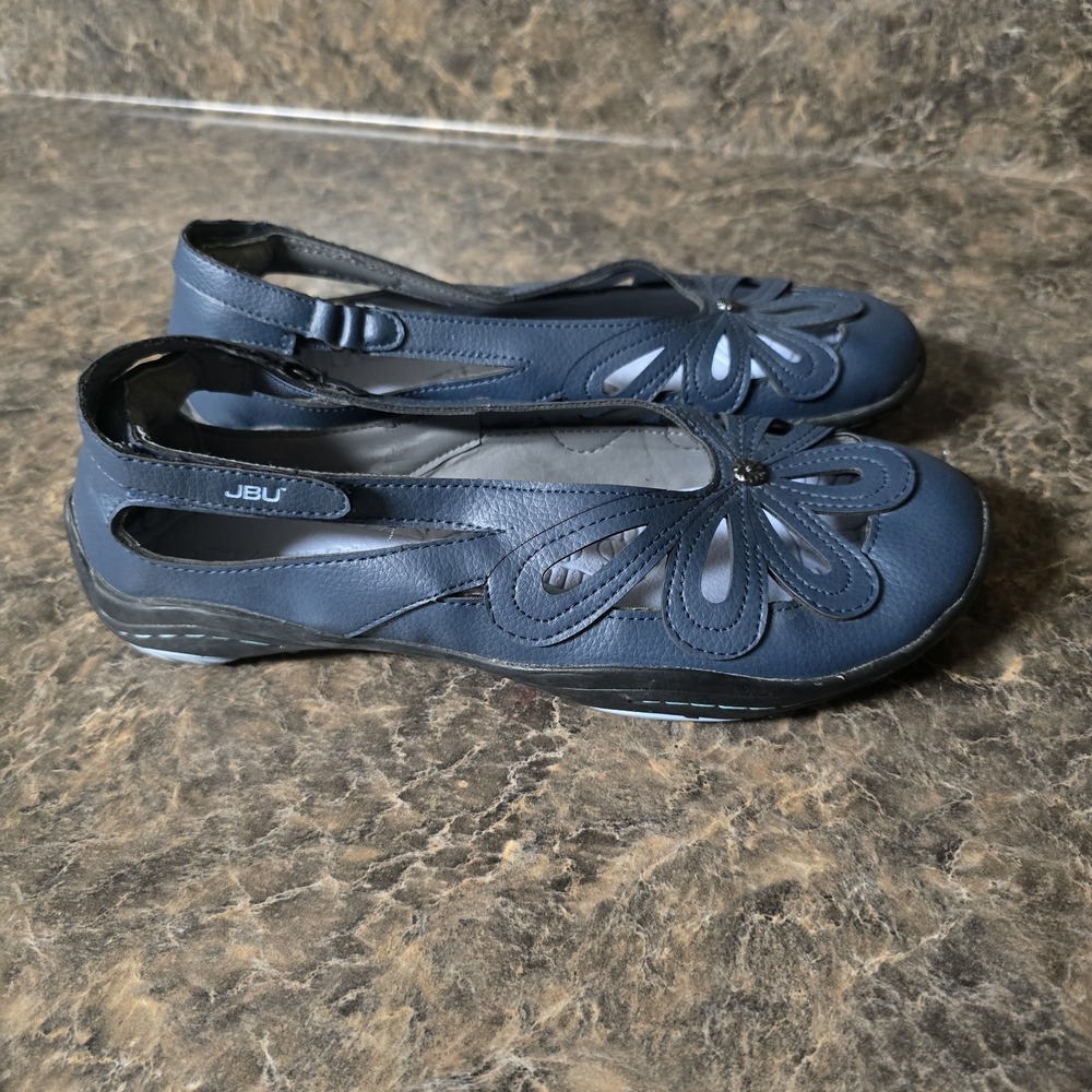JBU By Jambu Magnolia Mary Jane Blue Flats Women's Shoes 9M Comfort Casual Boho - Picture 2 of 5